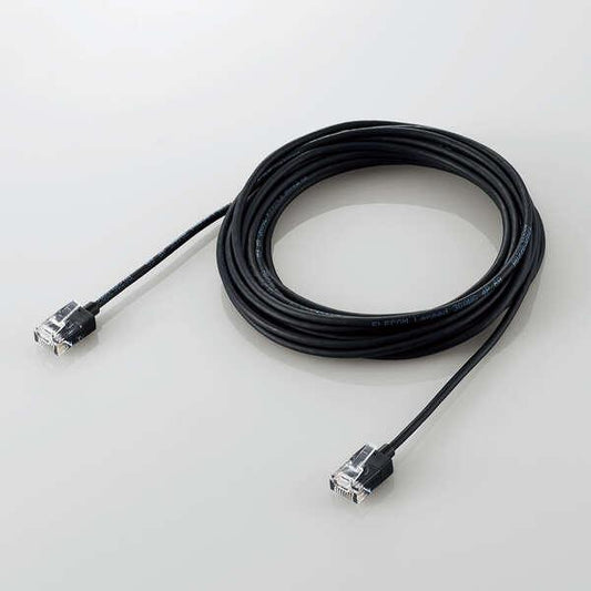 LANケーブル スリムタイプ 5m ELECOM LD-GPASSBK5 CAT6A スーパースリム 5.0m ブラック