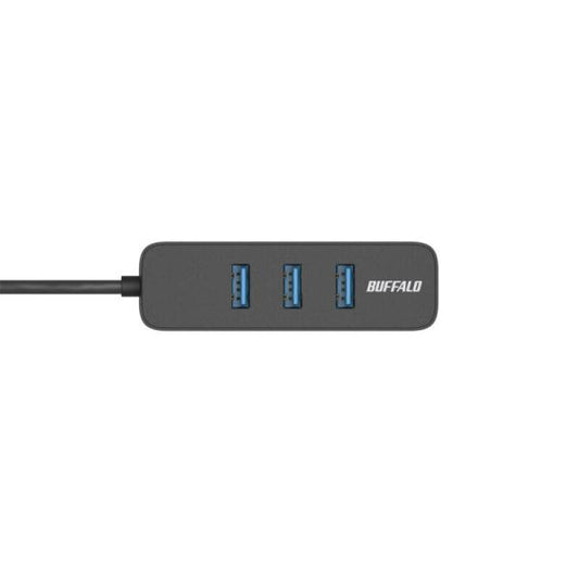 USBハブ BUFFALO BSH4U320U3BK 上挿しタイプ USB 3.2(Gen 1)背面マグネット