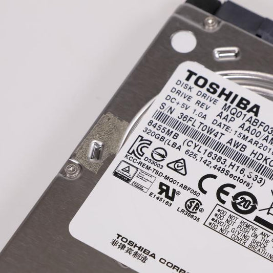 動作未確認ハードディスク 320GB TOSHIBA 2.5インチ MQ01ABF032