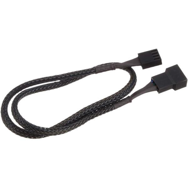PWMファン用電源延長スリーブケーブル 40cm AINEX CA-011A ブラック 延長アダプタ 4pin RoHS