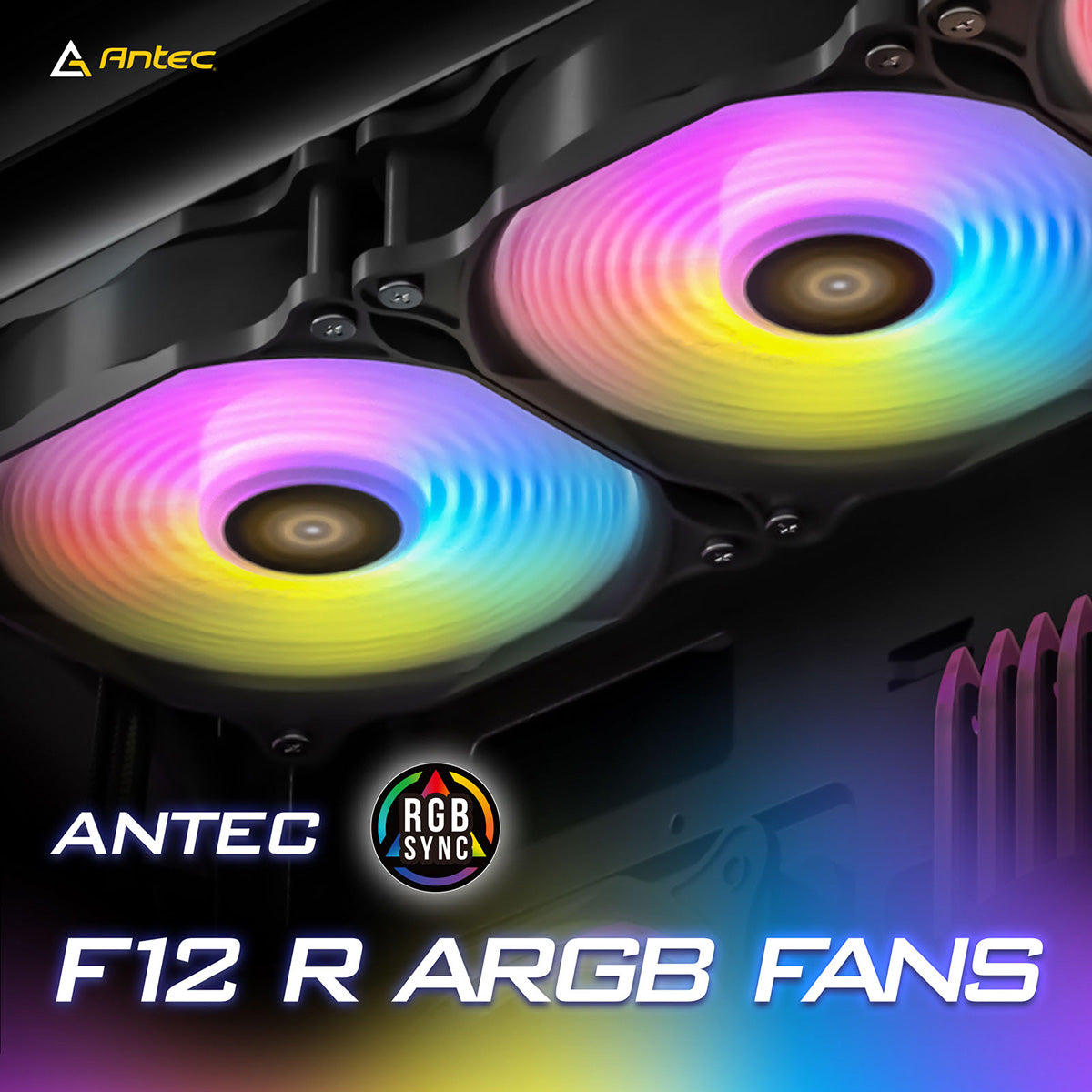 ケースファン Antec F12 Racing ARGB 120mm 12cm ARGB