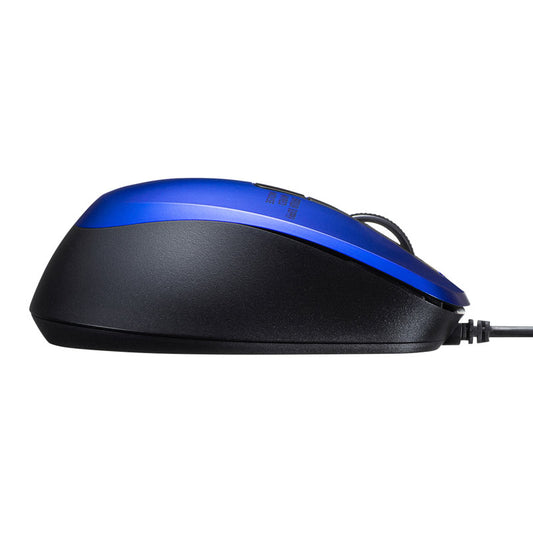 静音有線ブルーLEDマウス 5ボタン SANWA SUPPLY サンワサプライ MA-BL156BL ブルー
