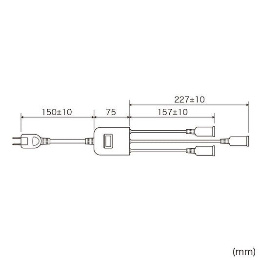 電源延長コード 一括集中スイッチ付き サンワサプライ SANWA SUPPLY TAP-EX3SWW 分岐タイプ 3個口 ホワイト