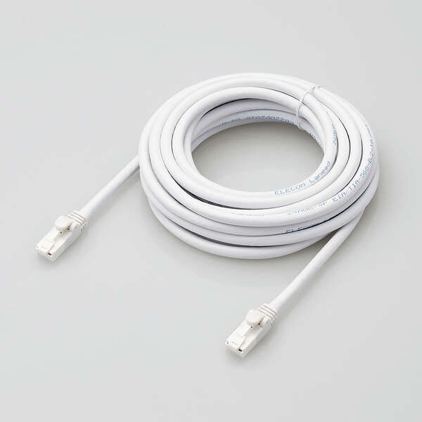 LANケーブル CAT6A対応 5m ヨリ線 ホワイト LD-GPAT/WH5/RS ELECOM