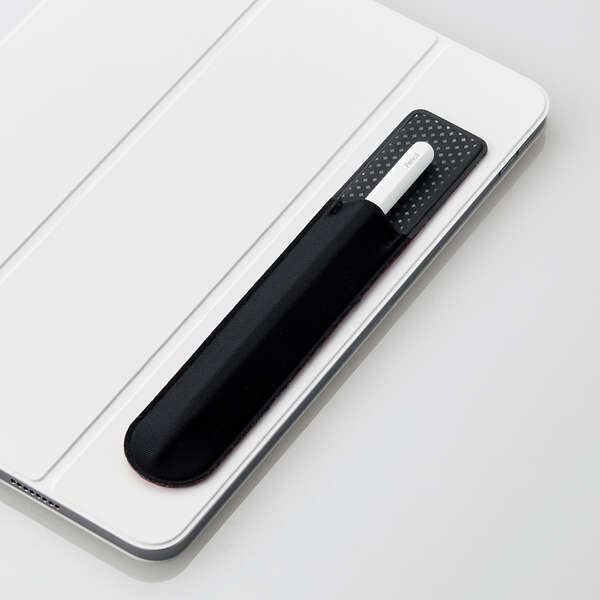 Apple Pencil 第1-2世代 USB-C用ペンシルホルダー TB-APESHBK ELECOM 粘着シート レザー調