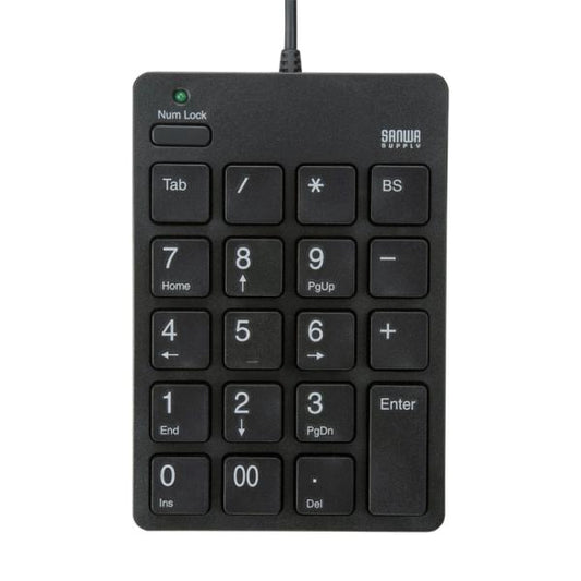 USBテンキー  ブラック SANWA SUPPLY NT-18UBK アイソレーションタイプ TABキー付き
