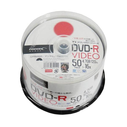録画用DVD-R 50枚パック HIDISC TYDR12JCP50SP CPRM対応 4.7GB インクジェットプリンタ対応