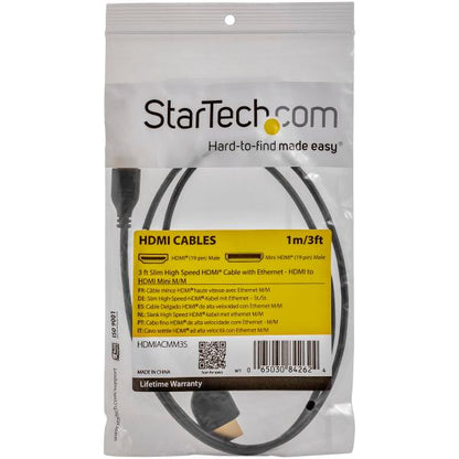 HDMIスリムケーブル 91cm StarTech.com HDMIACMM3S HDMI-ミニHDMI
