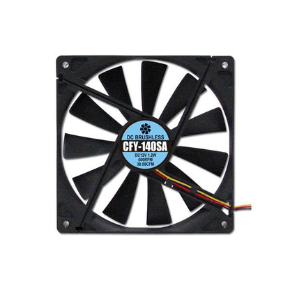 PCケースファン 140mm AINEX CFY-140SA 静音タイプ 600rpm 回転検出パルスセンサー付