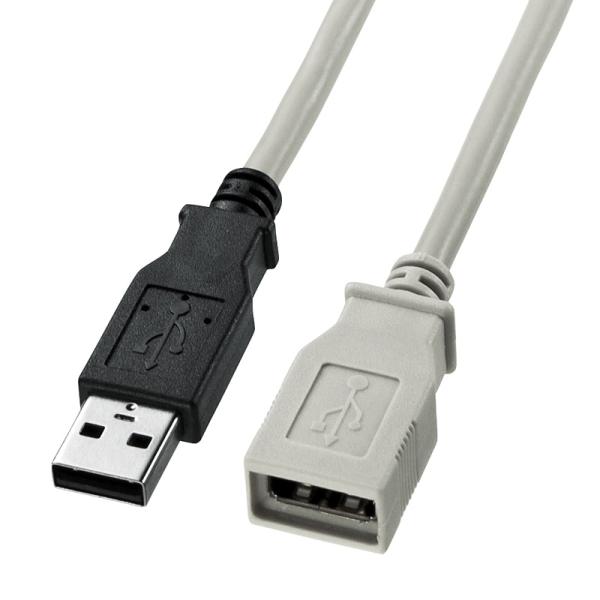USB延長ケーブル 3m ライトグレー SANWA SUPPLY KU-EN3K PC99規格対応