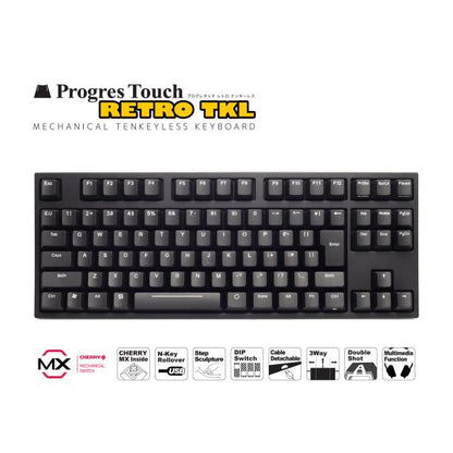 メカニカルテンキーレスキーボード ARCHISITE AS-KBPD91/LRBKN 赤軸 CHERRY 日本語JIS配列 テンキーレス
