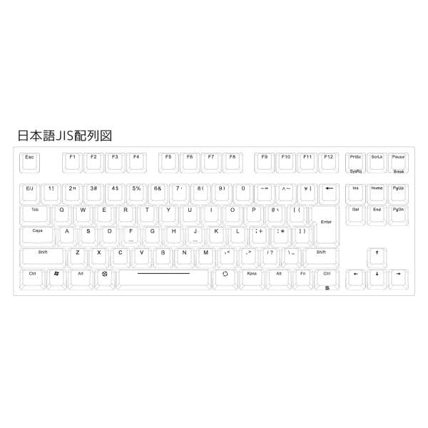 メカニカルテンキーレスキーボード ARCHISITE AS-KBPD91/LRBKN 赤軸 CHERRY 日本語JIS配列 テンキーレス