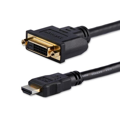 HDMI-DVI-D変換ケーブル 20cm StarTech.com HDDVIMF8IN 変換ケーブル 2重シールド