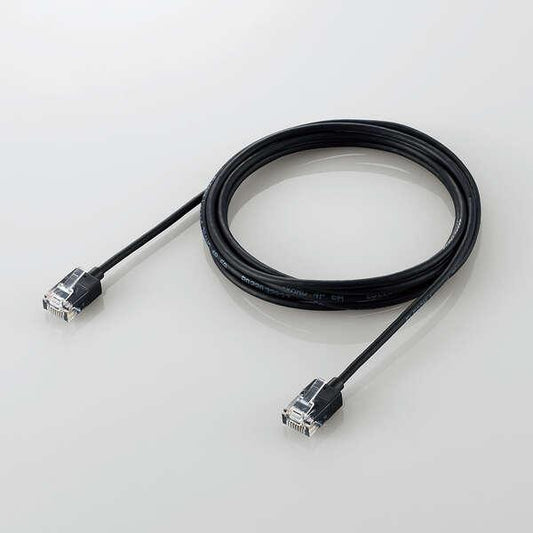 LANケーブル スリムタイプ 2m ELECOM LD-GPASSBK2 CAT6A スーパースリム 2.0m ブラック