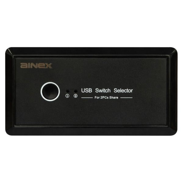 USB切替機 USB切替器 2PC 4ポート AINEX USW-01 セレクター 省スペース化 1出力2入力
