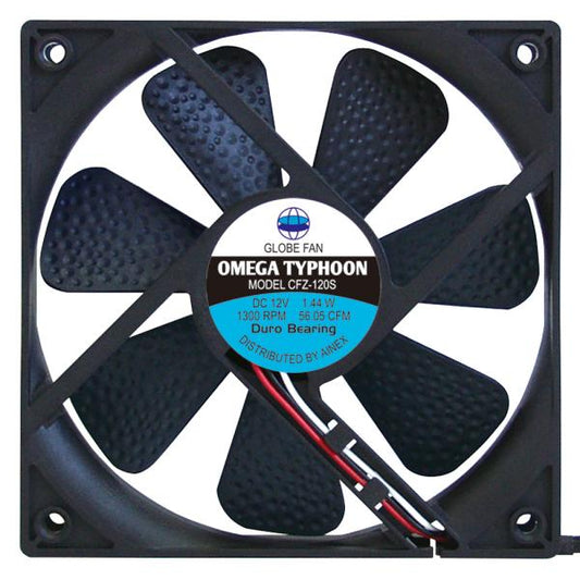 PCケース用ファン OMEGA TYPHOON 120mm AINEX CFZ-120SB 超静音タイプ