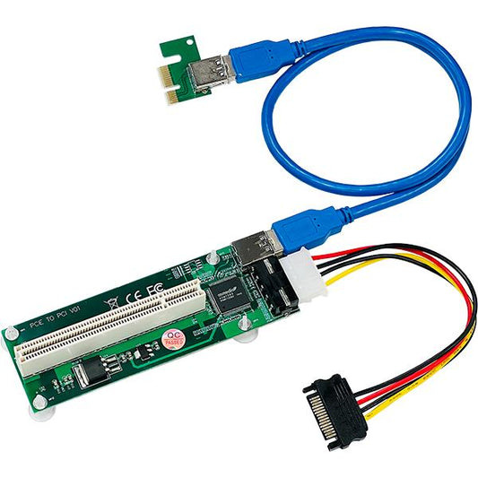 インターフェースボード PCI Express x1-PCI変換 玄人志向 KRHK-PCI-PCIE 外部電源供給
