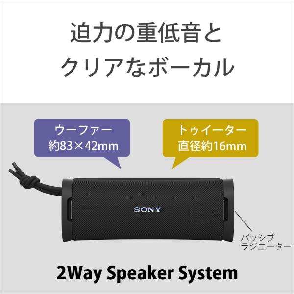 ワイヤレスポータブルスピーカー SRS-ULT10 ブラック SONY SRS-ULT10/B お風呂やビーチでも ロングバッテリー