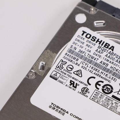 動作未確認ハードディスク 320GB TOSHIBA 2.5インチ MQ01ABF032