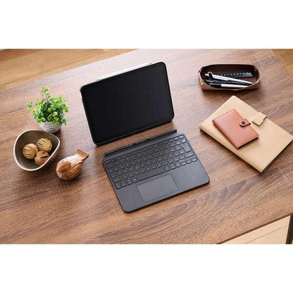ケース一体型キーボード ELECOM TK-CA12BPBK iPad 10.9インチ (第10世代)専用 コンパクト Bluetooth 脱着式 トラックパッド搭載