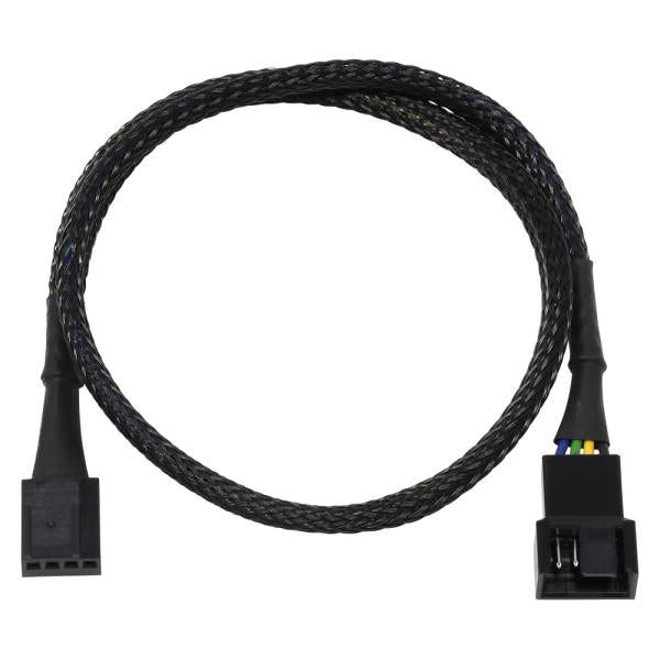 PWMファン用電源延長スリーブケーブル 40cm AINEX CA-011A ブラック 延長アダプタ 4pin RoHS