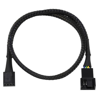 PWMファン用電源延長スリーブケーブル 40cm AINEX CA-011A ブラック 延長アダプタ 4pin RoHS