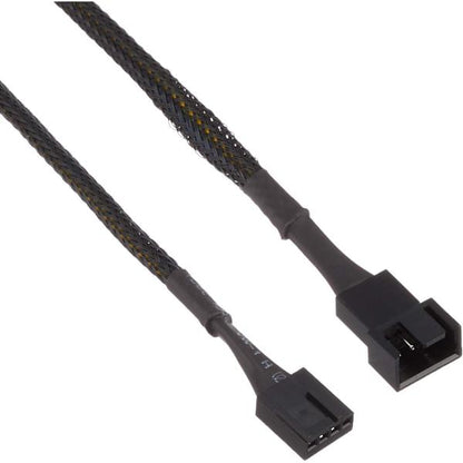 PWMファン用電源延長スリーブケーブル 40cm AINEX CA-011A ブラック 延長アダプタ 4pin RoHS