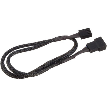 PWMファン用電源延長スリーブケーブル 40cm AINEX CA-011A ブラック 延長アダプタ 4pin RoHS