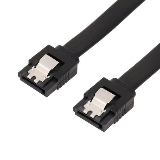 シリアルATAケーブル 35cm AINEX SAT-6135BK ラッチ付 ブラック RoHS ラッチ