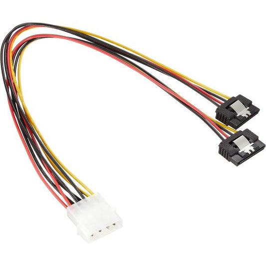 電源変換アダプタ AINEX D2-1505SBA 二股電源変換ケーブル 30cm ペリフェラル電源 シリアルATA電源