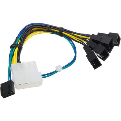 ファンPWM信号4分岐ケーブル 10cm AINEX CA-864PSA ペリフェラル電源 PWM4ピン RoHS