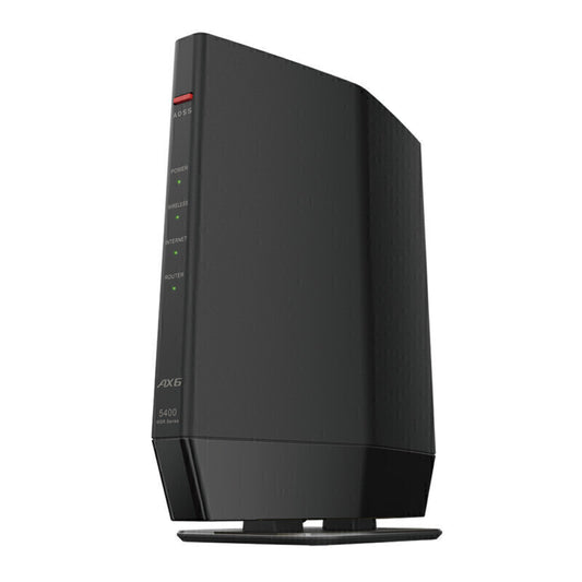 無線LAN親機11ax/ac/n/a/g/b 4803+573Mbps BUFFALO WSR-5400AX6P-BK Wi-Fi/EasyMesｈ/バンドステアリングLite