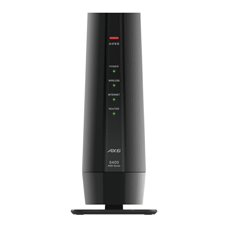 無線LAN親機11ax/ac/n/a/g/b 4803+573Mbps BUFFALO WSR-5400AX6P-BK Wi-Fi/EasyMesｈ/バンドステアリングLite