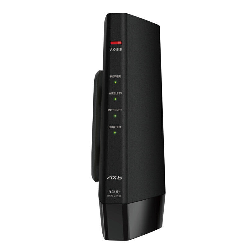 無線LAN親機11ax/ac/n/a/g/b 4803+573Mbps BUFFALO WSR-5400AX6P-BK Wi-Fi/EasyMesｈ/バンドステアリングLite