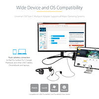USB Type-Cマルチ変換アダプター StarTech.com DKT30ICHPD ケーブルレスアダプタ