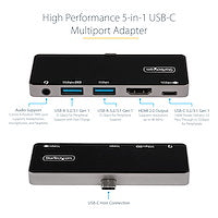 USB Type-Cマルチ変換アダプター StarTech.com DKT30ICHPD ケーブルレスアダプタ