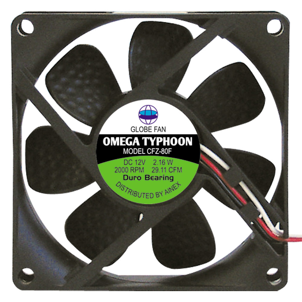 OMEGA TYPHOON 80mm ヒョウジュンタイプ AINEX CFZ-80FB 日本製ベアリング/RoHS/ケースファン