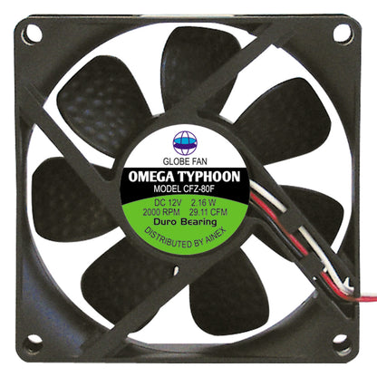 OMEGA TYPHOON 80mm ヒョウジュンタイプ AINEX CFZ-80FB 日本製ベアリング/RoHS/ケースファン