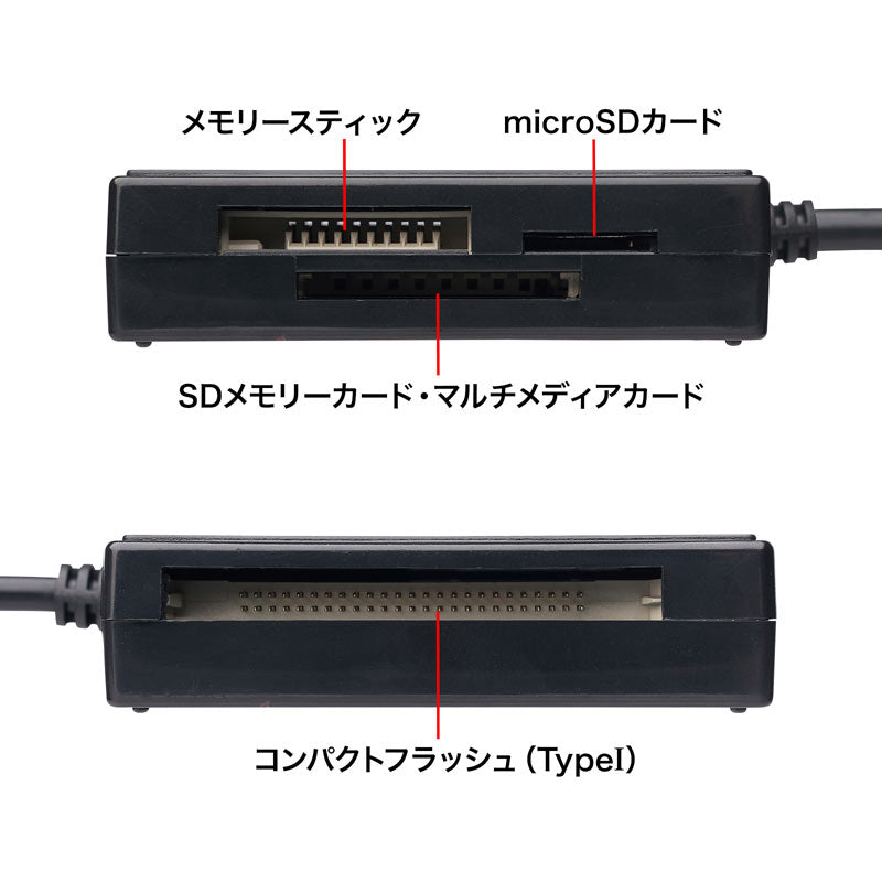 USB3.1 マルチカードリーダー(ブラック) SANWA SUPPLY ADR-3ML39BKN ブラック/SDカード/コンパクトフラッシュ