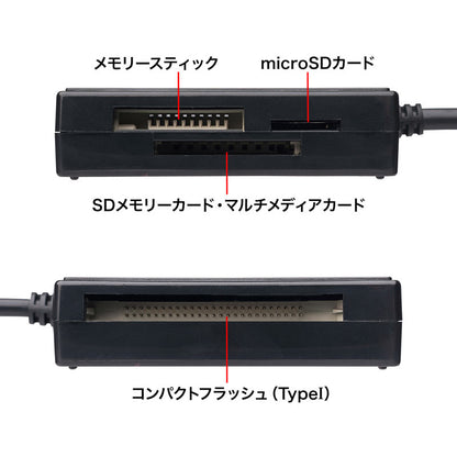 USB3.1 マルチカードリーダー(ブラック) SANWA SUPPLY ADR-3ML39BKN ブラック/SDカード/コンパクトフラッシュ