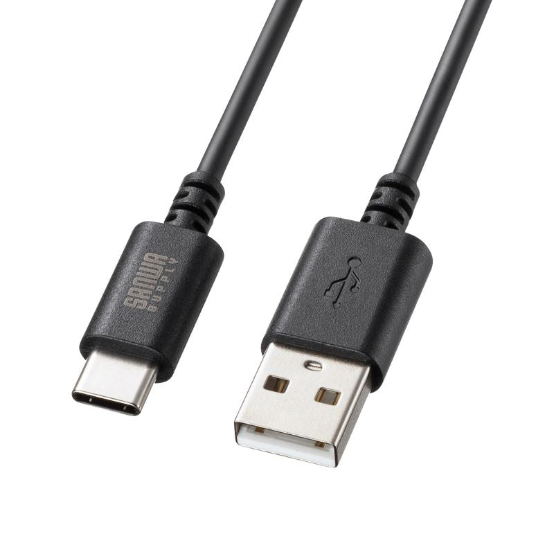 USB 2.0 Type-Cケーブル SANWA SUPPLY KU-CA10BK USB-IF認証品/ブラック/金ピン