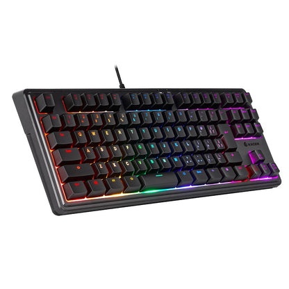RACEN メンブレンゲーミングキーボードTKL ブラック CENTURY CRC-GMBKRGB02 キーボード ゲーミング 有線