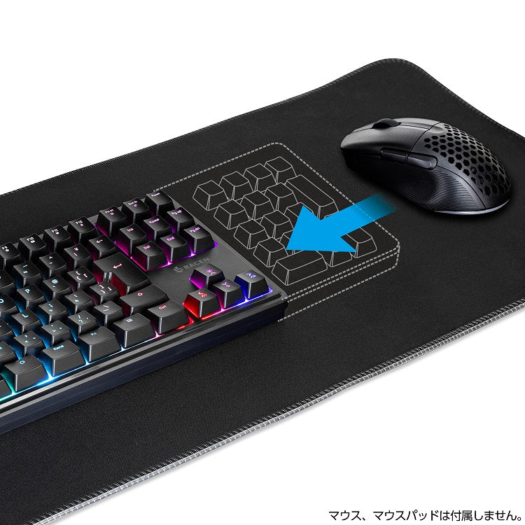 RACEN メンブレンゲーミングキーボードTKL ブラック CENTURY CRC-GMBKRGB02 キーボード ゲーミング 有線