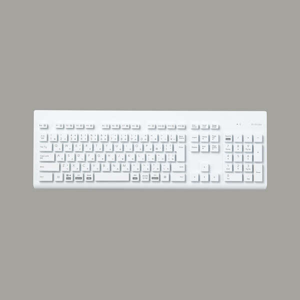 ELECOM エレコム 無線キーボード TK-WS02DMKWH 洗える 抗菌 ホワイト テンキー付き