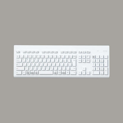 ELECOM エレコム 無線キーボード TK-WS02DMKWH 洗える 抗菌 ホワイト テンキー付き