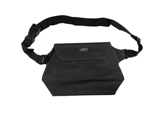 特価 Lazos 防水ファニーバッグ ブラック 不透明 L-WPFB-BK アウトドア