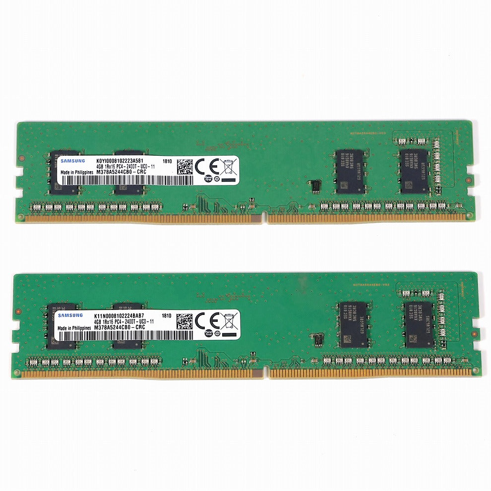 中古 DDR4 4GBメモリ x2 M378A5244CB0-CRC SAMSUNG