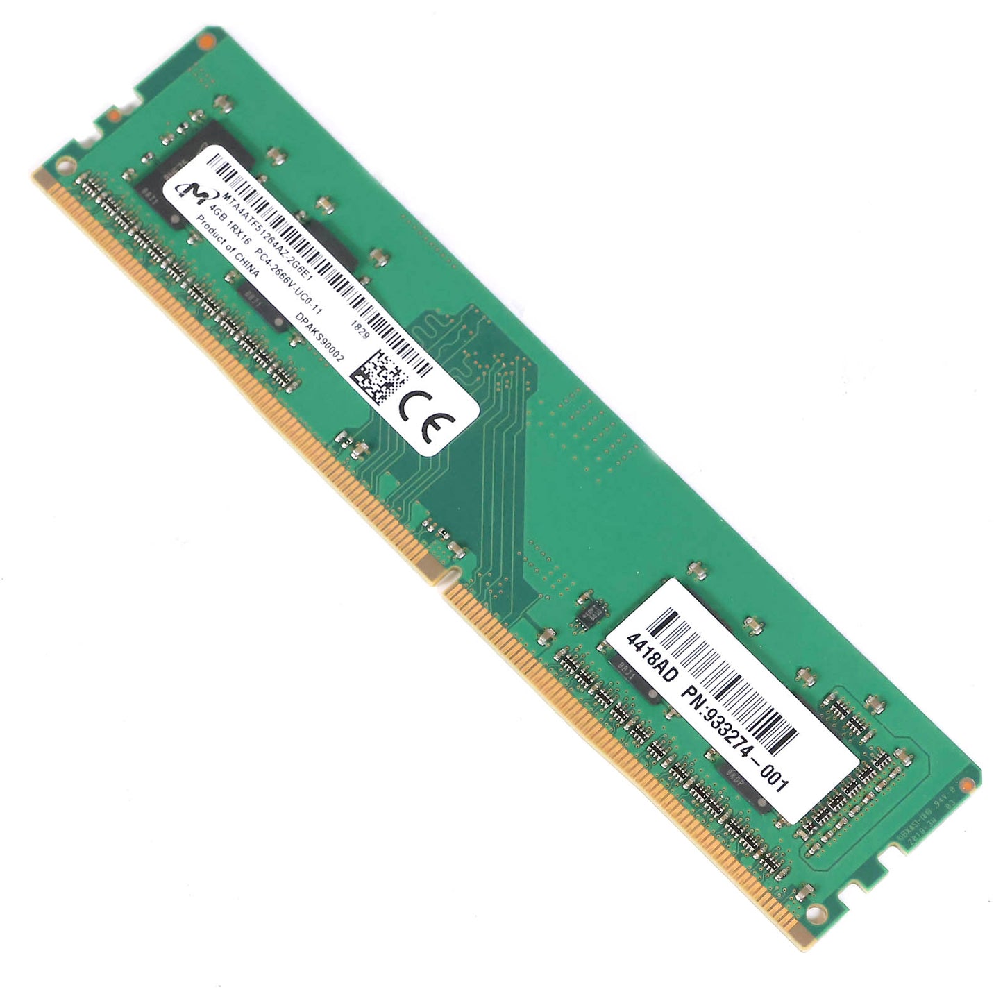 中古 DDR4メモリ 4GB x1 MTA4ATF51264AZ Micron 動作未確認
