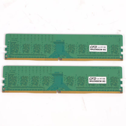 中古 PC用メモリx2 8GB DDR4-2400 Crucial CT8G4DFS824A.M8FB