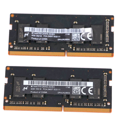 中古 DDR4 4GBメモリ x2 MTA4ATF51264HZ-2G3E2 Black Micron PC4-2666V 4GB